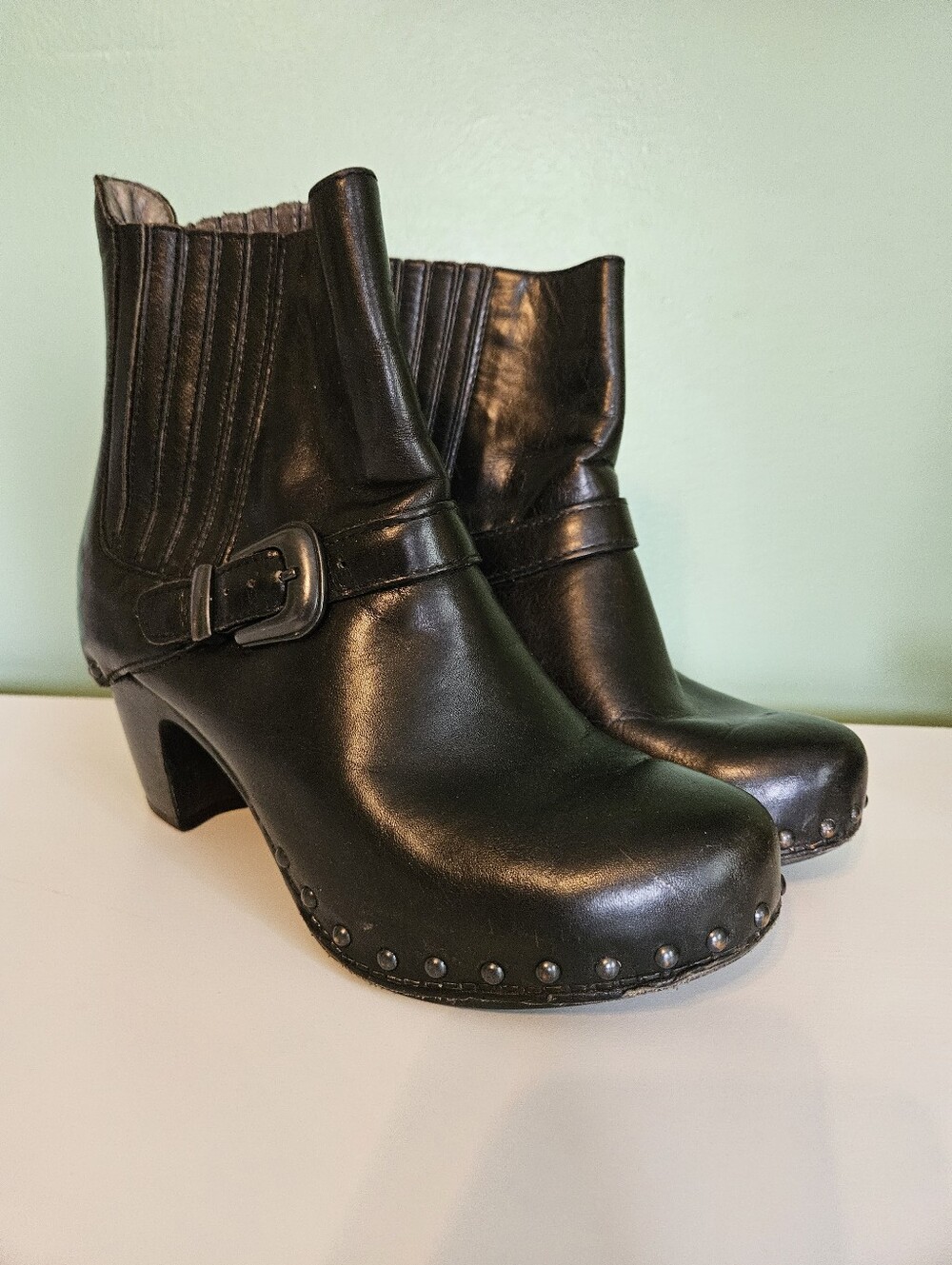 Dansko Rhiannon Leather Studded Ankle Clog Boots - Women